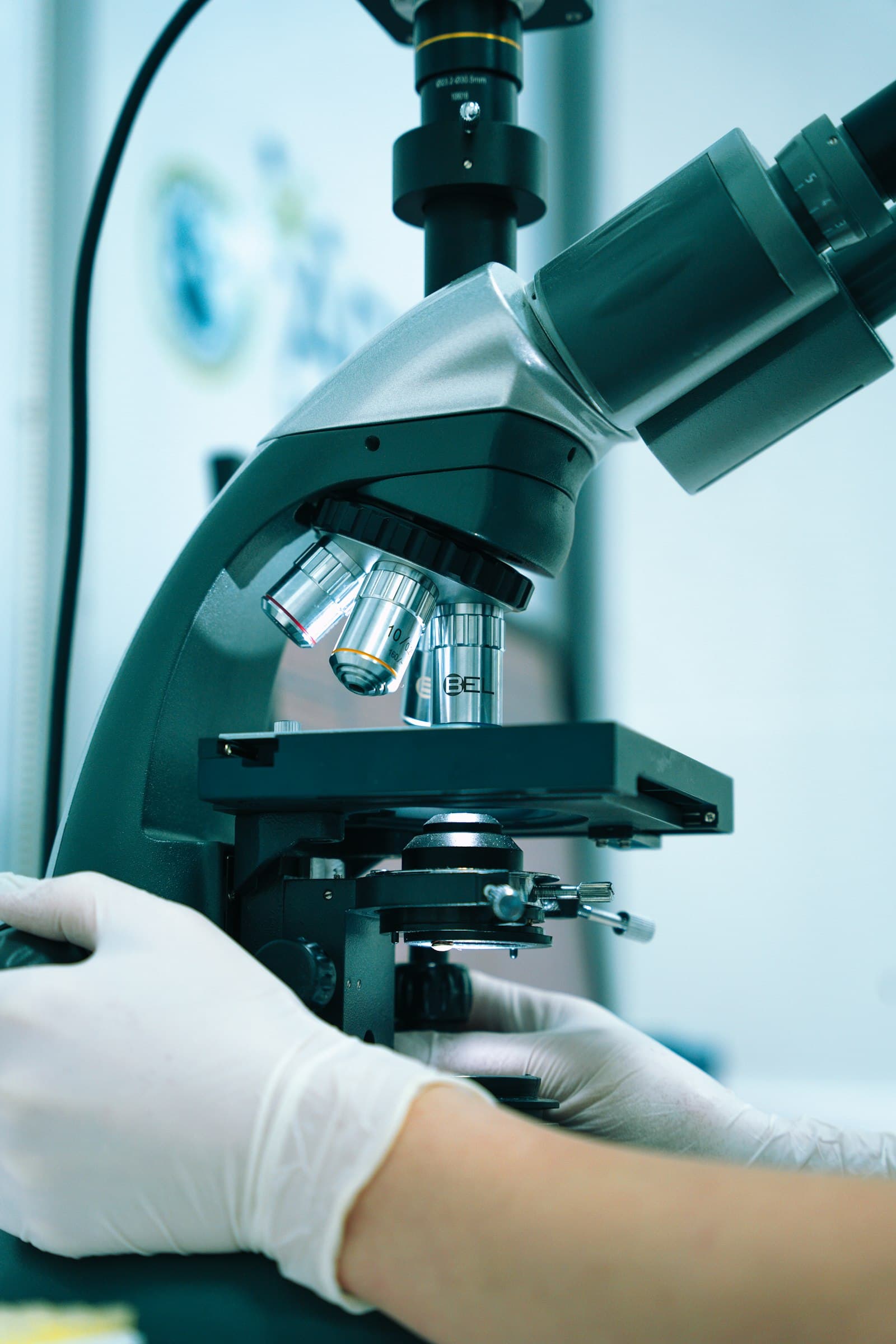 Clinical microscope at Dr. Torun's Clinic, a doctor-led GP, aesthetic and IV therapy practice in Tallaght, Dublin 24