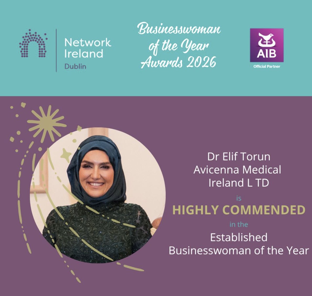Network Ireland Dublin - Established Businesswoman of the Year 2026 Highly Commended